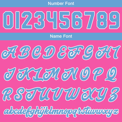 Custom Varsity Jacket Letterman jacket for Men, Women and Youth Pink Light Blue enthsush