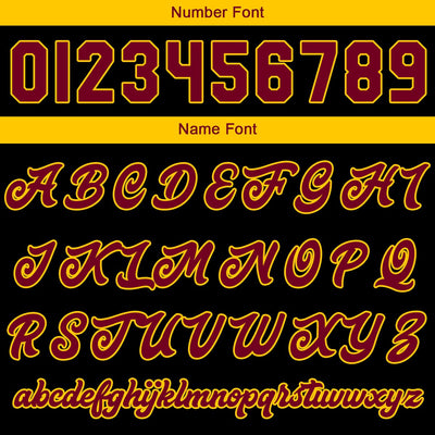 Custom Varsity Jacket Letterman jacket for Men, Women and Youth Crimson Black Yellow enthsush