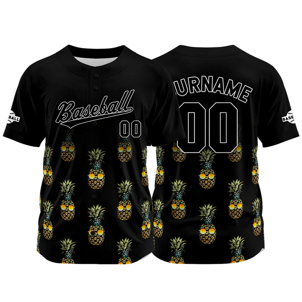 Custom Black Baseball Jersey Personalized Baseball Shirt for Men Women Kids Youth enthsush