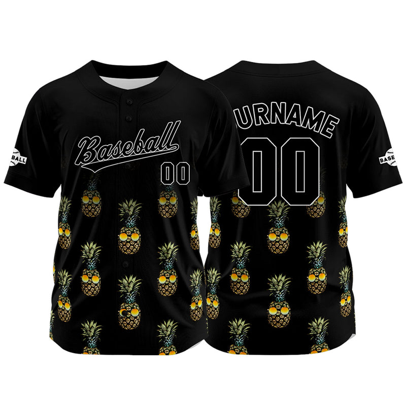 Custom Black Baseball Jersey Personalized Baseball Shirt for Men Women Kids Youth