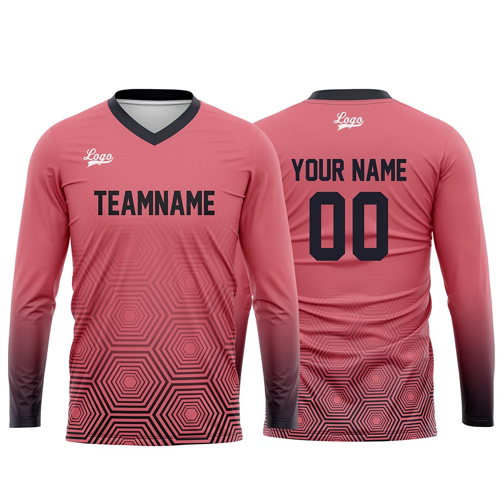 Custom Dark Gray Light Pink Basketball Soccer Football Shooting Long T-Shirt for Adults and Kids enthsush