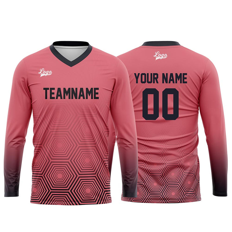 Custom Dark Gray Light Pink Basketball Soccer Football Shooting Long T-Shirt for Adults and Kids