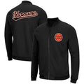 Custom Long Sleeve Windbreaker Jackets Uniform Printed Your Logo Name Number Black-Orange-White enthsush