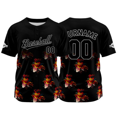 Custom Red Baseball Jersey Personalized Baseball Shirt for Men Women Kids Youth enthsush