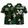 Custom Football Polo Shirts  Add Your Unique Logo/Name/Number Green&Yellow enthsush