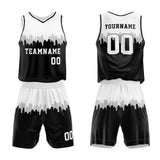 Custom Basketball Jersey Uniform Suit Printed Your Logo Name Number White-Black