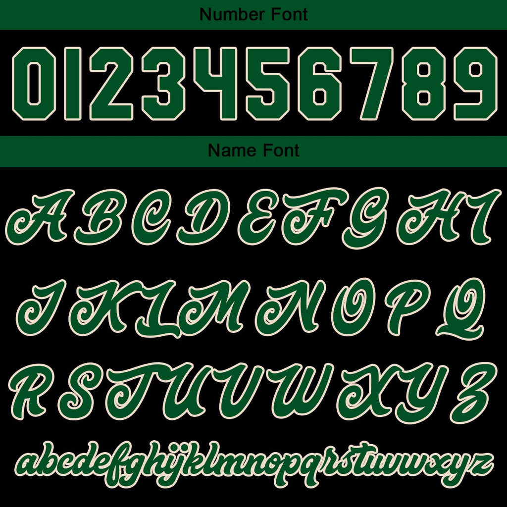 Custom Varsity Jacket Letterman jacket for Men, Women and Youth Dark Green Black Cream enthsush