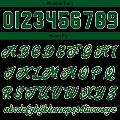 Custom Varsity Jacket Letterman jacket for Men, Women and Youth Dark Green Black Cream enthsush