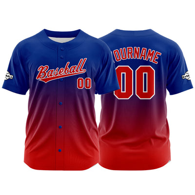 Custom Full Print Design Authentic Baseball Jersey red-blue enthsush
