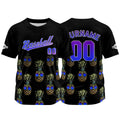 Custom Black Purple Baseball Jersey Personalized Baseball Shirt for Men Women Kids Youth enthsush