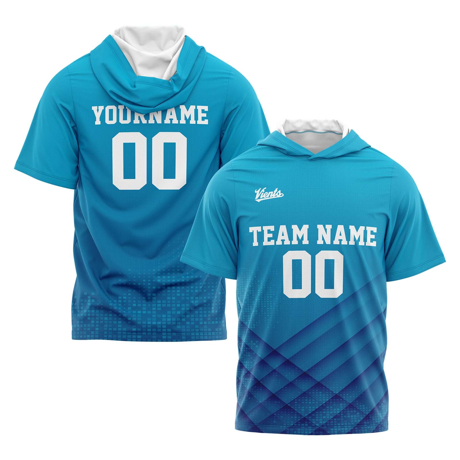Custom Aqua Sleeve Hoodies for Men Women Shirts with Hoods Printed Name Logo enthsush