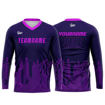 Custom Purple Basketball Soccer Football Shooting Long T-Shirt for Adults and Kids enthsush