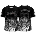 Custom Black Jersey Personalized Baseball Shirt for Men Women Kids Youth enthsush