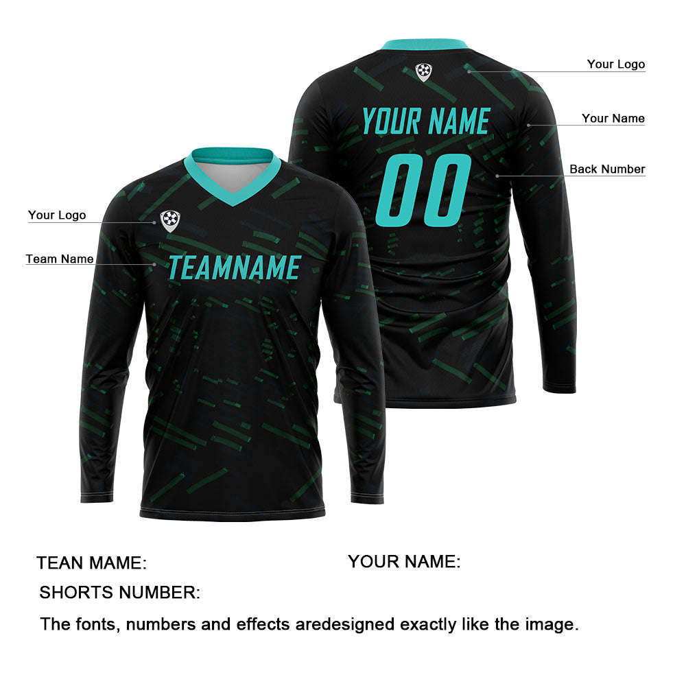 Custom Green Blue Basketball Soccer Football Shooting Long T-Shirt for Adults and Kids enthsush
