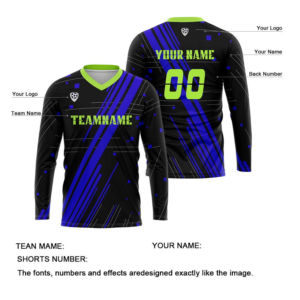 Custom Blue Green Basketball Soccer Football Shooting Long T-Shirt for Adults and Kids enthsush