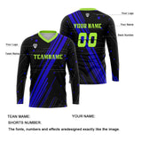 Custom Blue Green Basketball Soccer Football Shooting Long T-Shirt for Adults and Kids