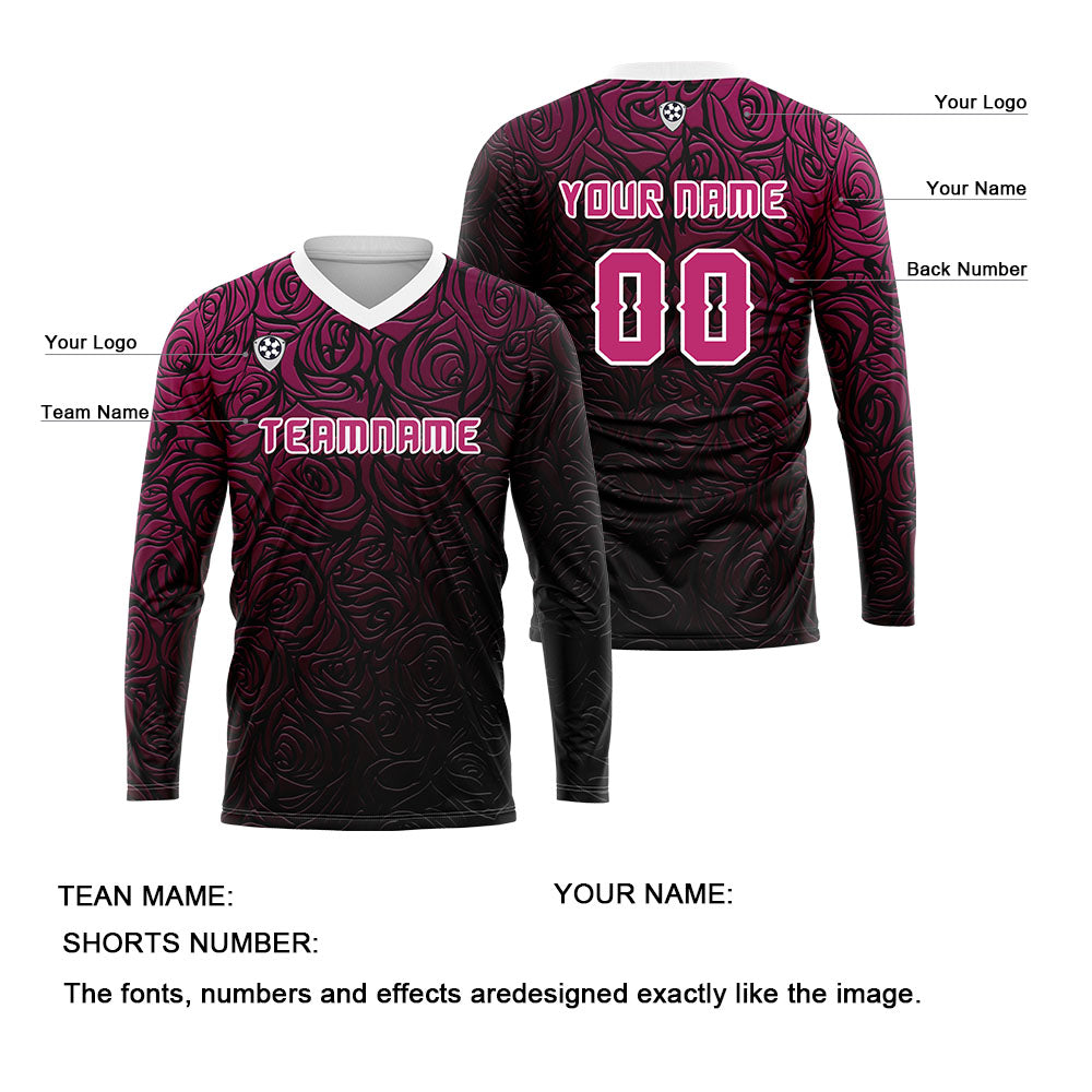 Custom Rose Basketball Soccer Football Shooting Long T-Shirt for Adults and Kids enthsush