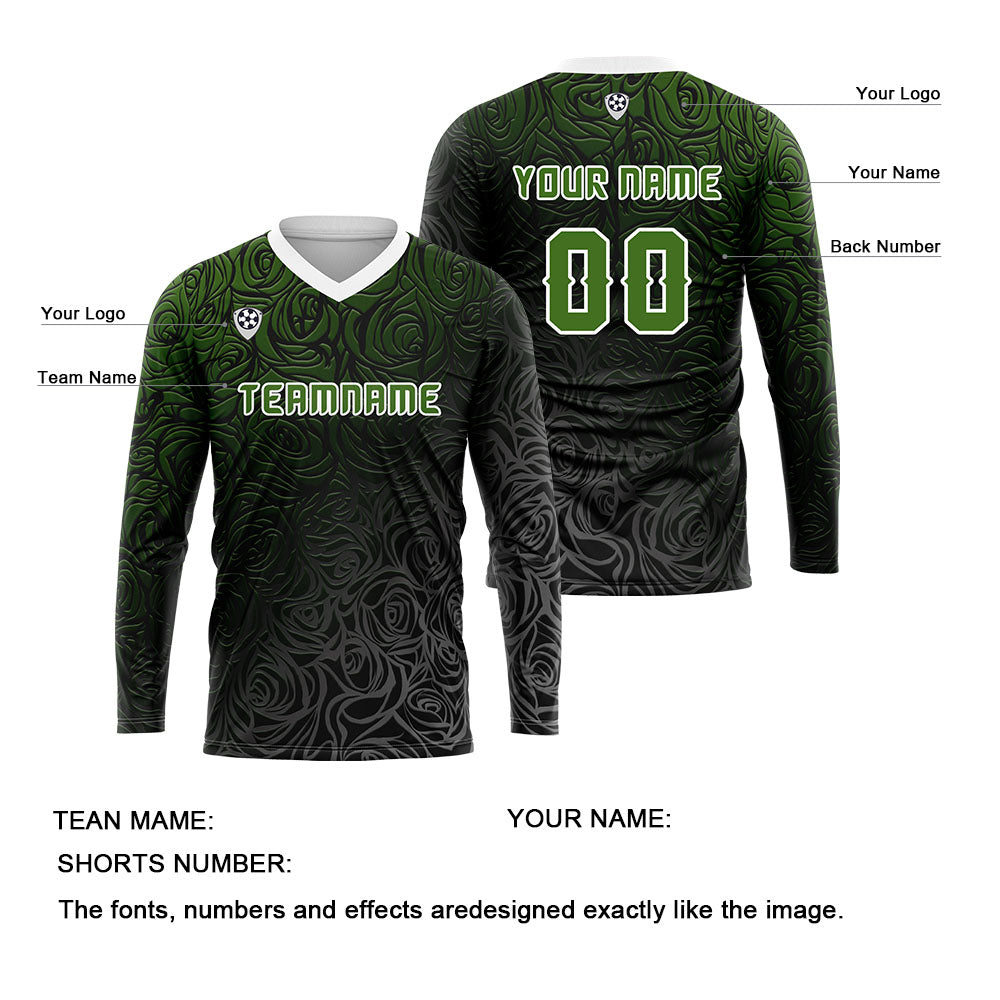 Custom Olive Green Basketball Soccer Football Shooting Long T-Shirt for Adults and Kids enthsush