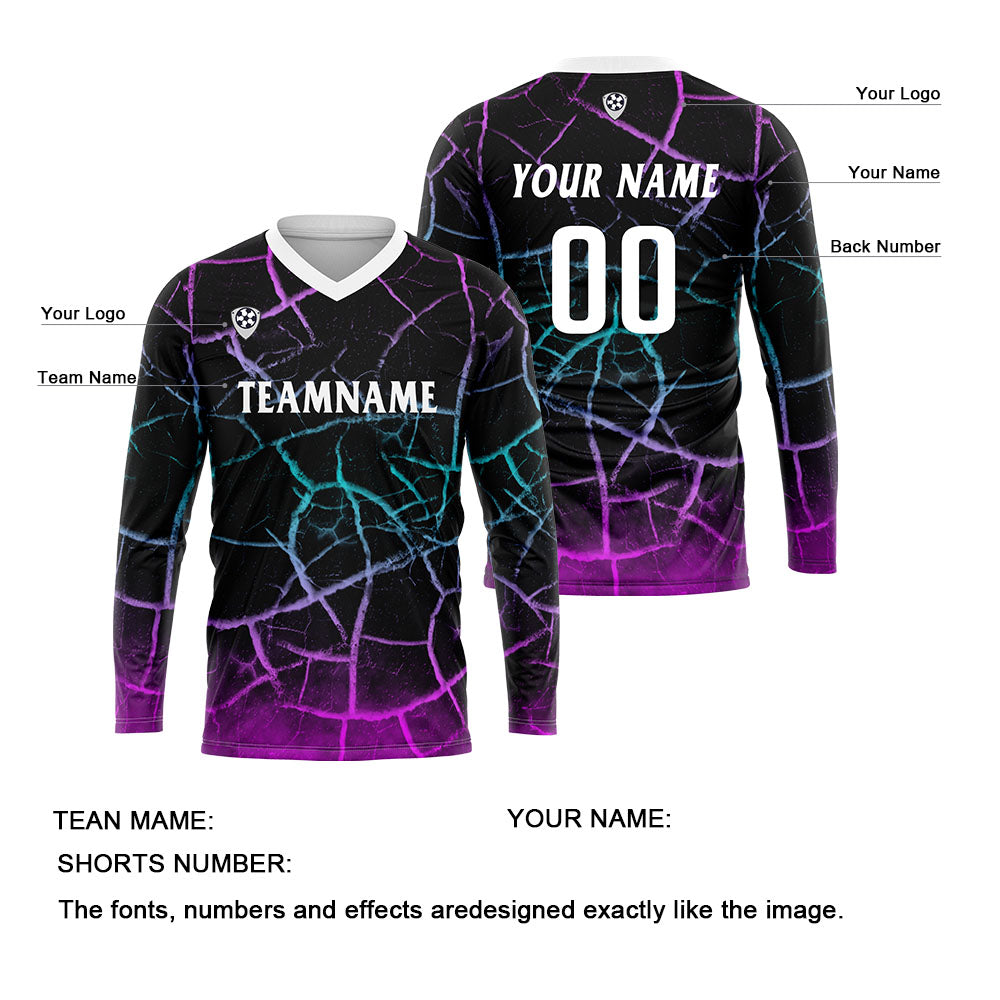 Custom Blue Powder Basketball Soccer Football Shooting Long T-Shirt for Adults and Kids enthsush