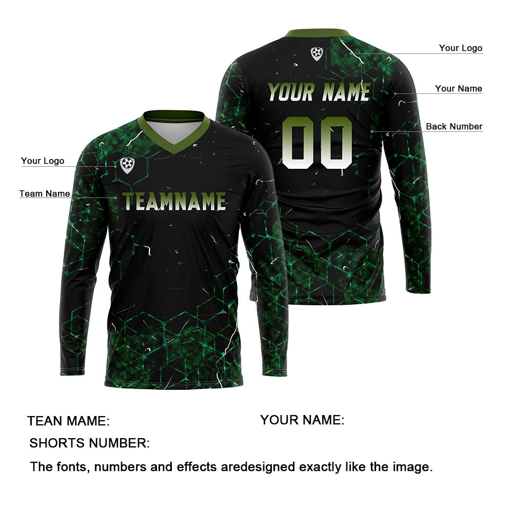 Custom Green Basketball Soccer Football Shooting Long T-Shirt for Adults and Kids enthsush