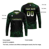 Custom Green Basketball Soccer Football Shooting Long T-Shirt for Adults and Kids