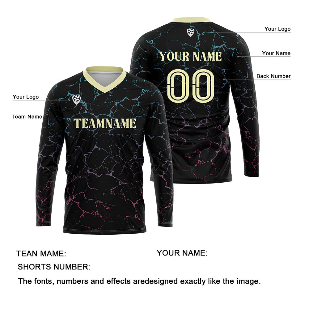 Custom Black Yellow Basketball Soccer Football Shooting Long T-Shirt for Adults and Kids enthsush