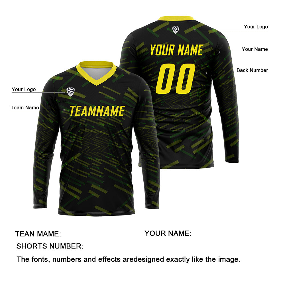 Custom Green Yellow Basketball Soccer Football Shooting Long T-Shirt for Adults and Kids enthsush