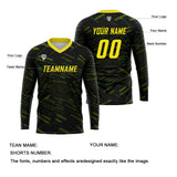 Custom Green Yellow Basketball Soccer Football Shooting Long T-Shirt for Adults and Kids