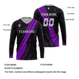 Custom Purple Gray Basketball Soccer Football Shooting Long T-Shirt for Adults and Kids