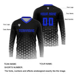 Custom Gray Blue Basketball Soccer Football Shooting Long T-Shirt for Adults and Kids