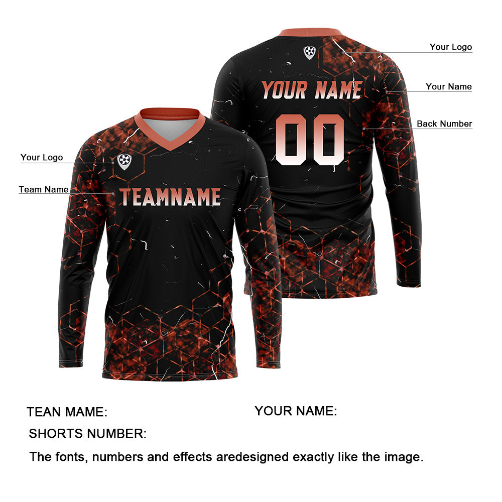 Custom  Orange Basketball Soccer Football Shooting Long T-Shirt for Adults and Kids enthsush