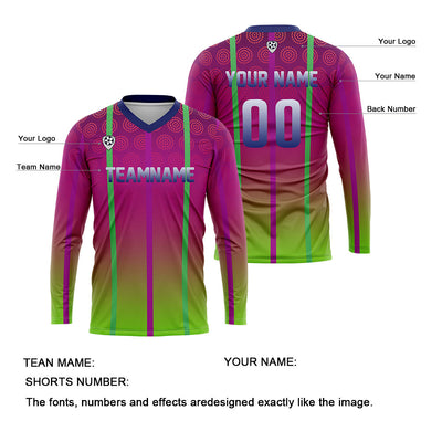 Custom Green Purple Basketball Soccer Football Shooting Long T-Shirt for Adults and Kids enthsush