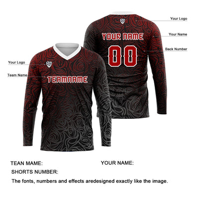 Custom Red Basketball Soccer Football Shooting Long T-Shirt for Adults and Kids enthsush