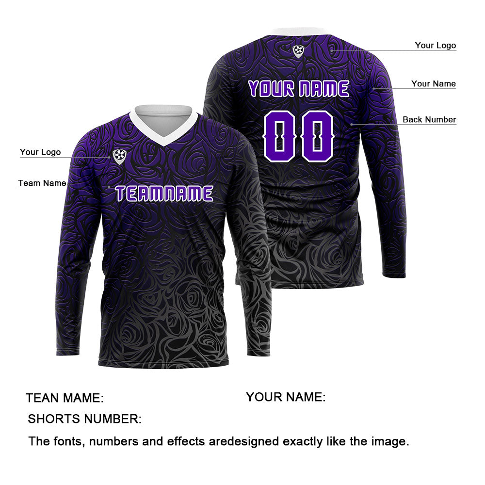 Custom Purple Basketball Soccer Football Shooting Long T-Shirt for Adults and Kids enthsush