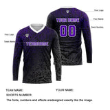 Custom Purple Basketball Soccer Football Shooting Long T-Shirt for Adults and Kids