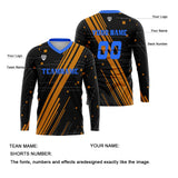 Custom Orange Blue Basketball Soccer Football Shooting Long T-Shirt for Adults and Kids