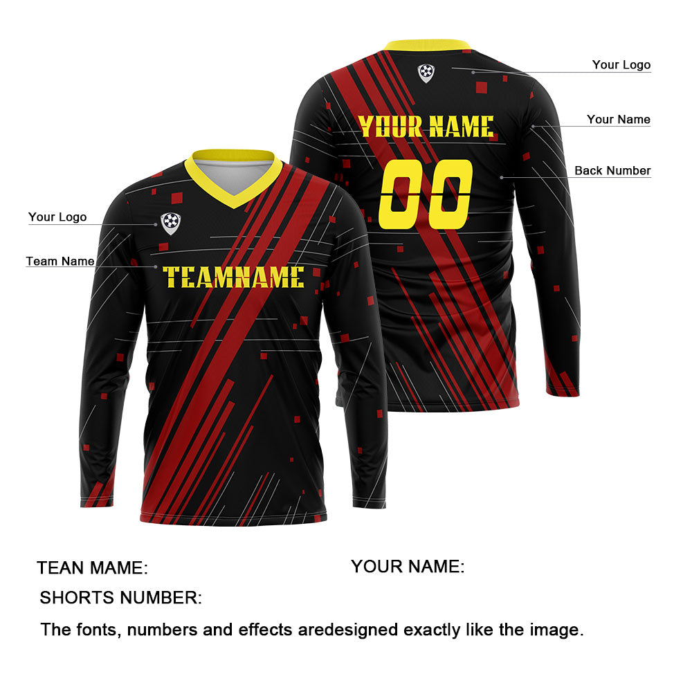 Custom Red Yellow Basketball Soccer Football Shooting Long T-Shirt for Adults and Kids enthsush