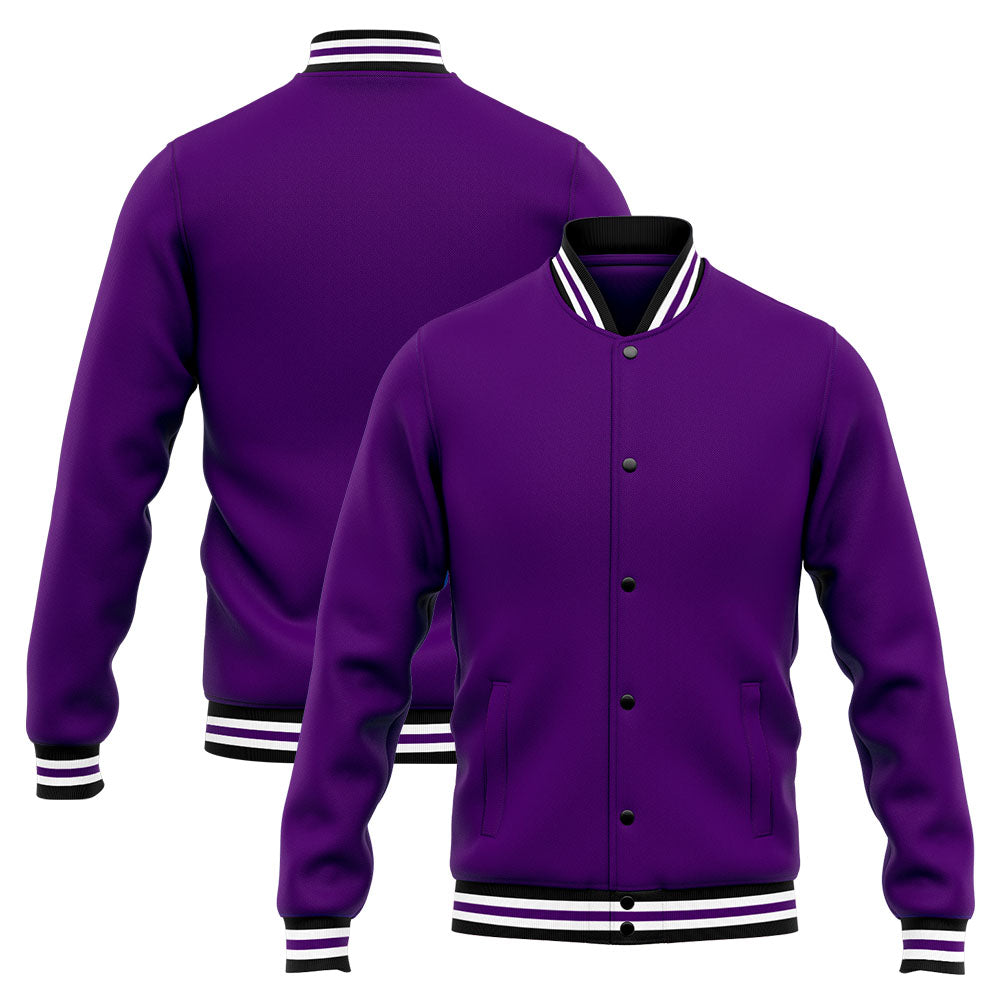 Custom Varsity Jacket Letterman jacket for Men, Women and Youth Purple enthsush