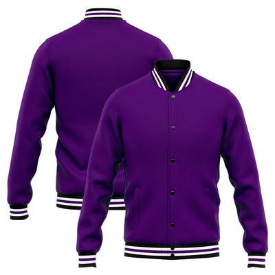 Custom Varsity Jacket Letterman jacket for Men, Women and Youth Purple enthsush