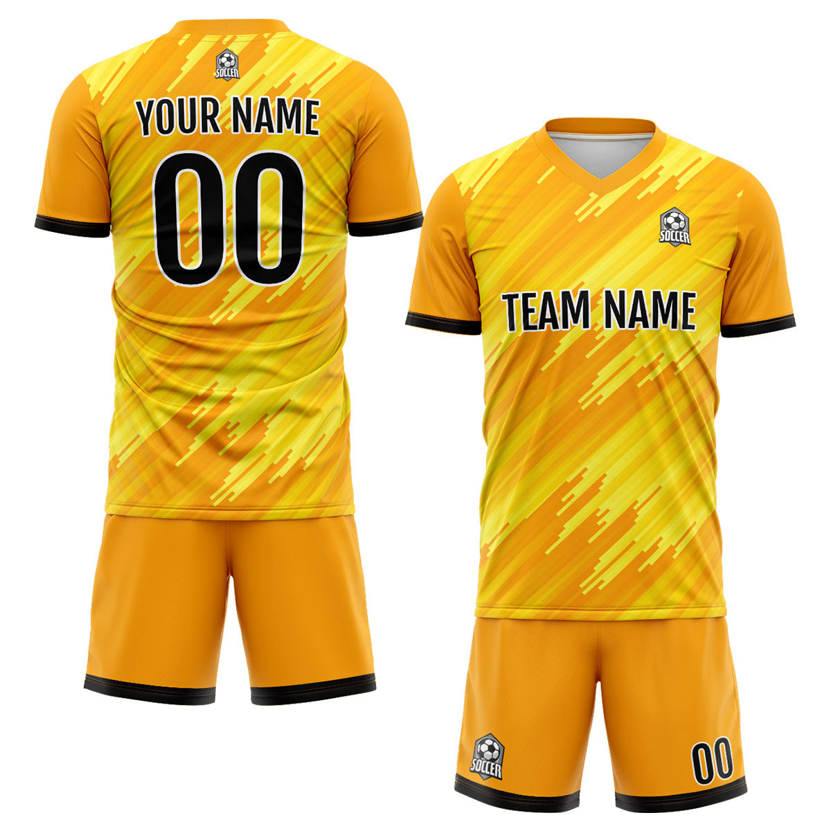 Custom Orange Soccer Jerseys for Men Women Personalized Soccer Uniforms for Adult and Kid enthsush