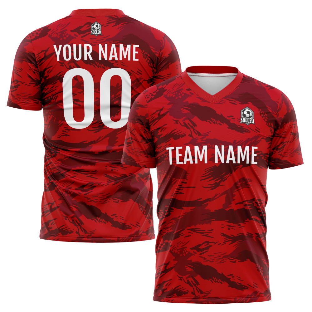 Custom Soccer Jerseys for Men Women Personalized Soccer Uniforms for Adult and Kid Red enthsush