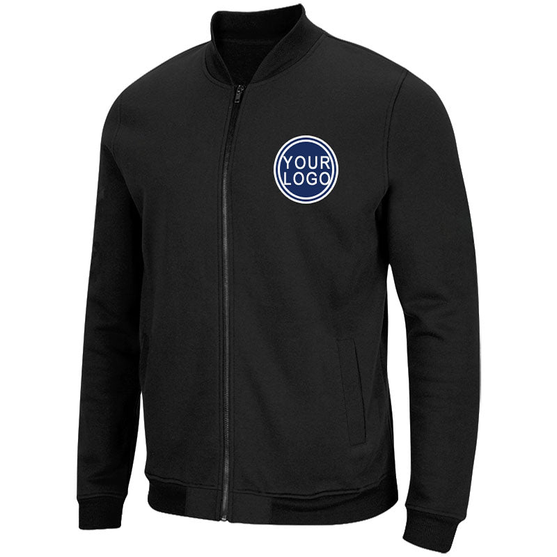 Custom Long Sleeve Windbreaker Jackets Uniform Printed Your Logo Name Number Black-Royal-White enthsush