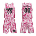Custom Basketball Jersey Uniform Suit Printed Your Logo Name Number Pink enthsush