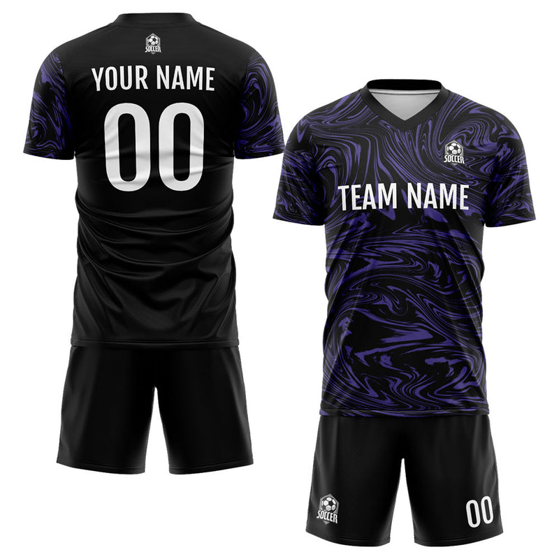 Custom Soccer Jerseys for Men Women Personalized Soccer Uniforms for Adult and Kid Purple-Black