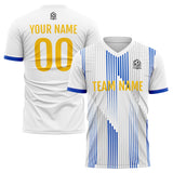 Custom Soccer Jerseys for Men Women Personalized Soccer Uniforms for Adult and Kid White-Blue