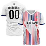Custom Soccer Jerseys for Men Women Personalized Soccer Uniforms for Adult and Kid White-Red-Royal