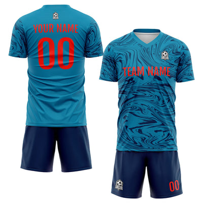 Custom Soccer Jerseys for Men Women Personalized Soccer Uniforms for Adult and Kid Blue-Navy enthsush