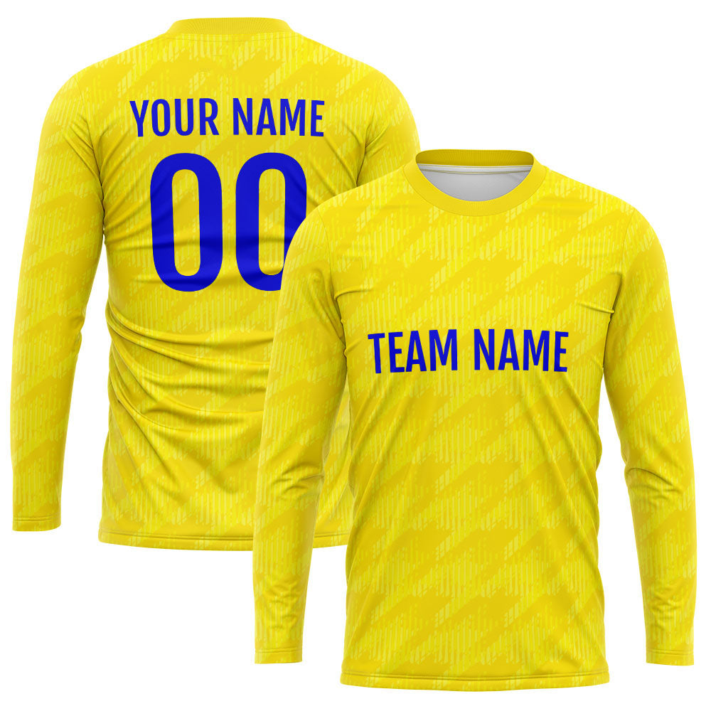 Custom Basketball Soccer Football Shooting Long T-Shirt for Adults and Kids Yellow enthsush