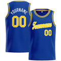 Custom Stitched Basketball Jersey for Men, Women And Kids Royal-Yellow-White enthsush