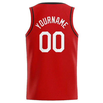 Custom Stitched Basketball Jersey for Men, Women And Kids Red-White-Black enthsush